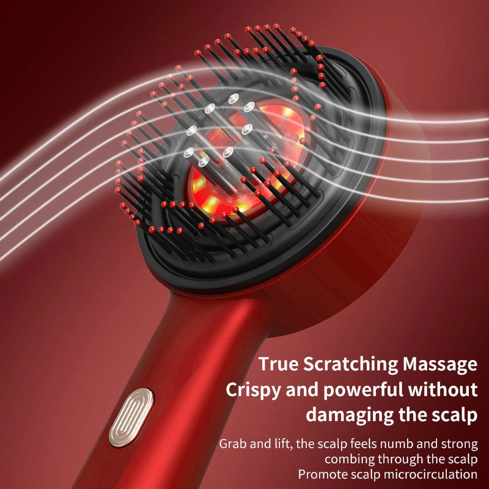 Laser Scalp Massager Comb,Red Light Therapy Hair Oil Applicator Cordless Hair Comb for Women,Abs Silicone Material